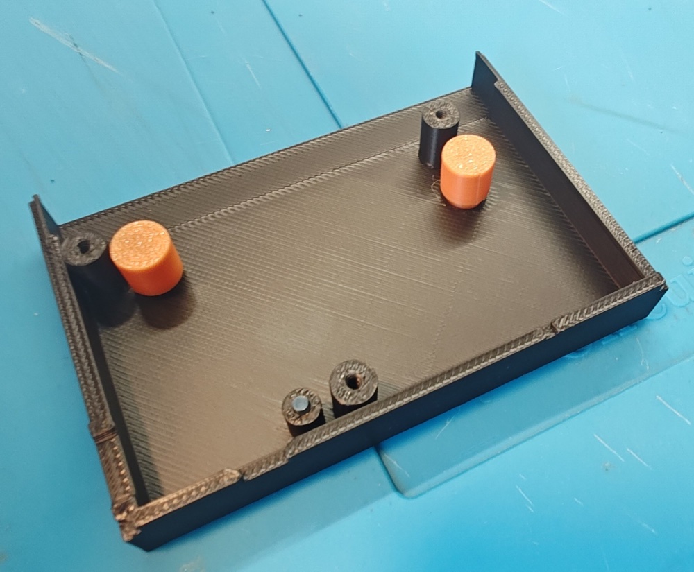 Replacement buttons placed in the top case